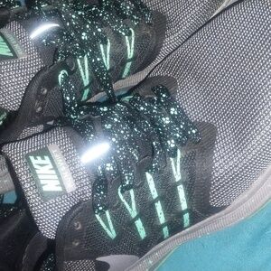 Nike Black and Mint Athletic Shoes